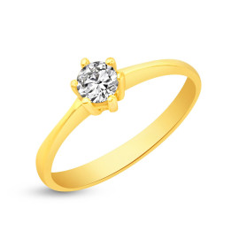 Zásnubný prsteň zo žltého zlata so zirkónom