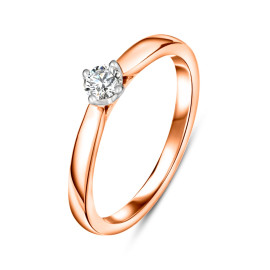 Diamantový prsteň z ružového zlata - Melisande
