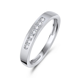 Diamantový prsteň z bieleho zlata - Delphine 