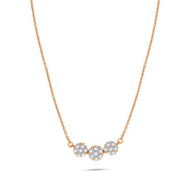 Diamantový náhrdelník z ružového zlata - Manon 