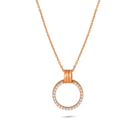 Diamantový náhrdelník z ružového zlata - Laetitia 