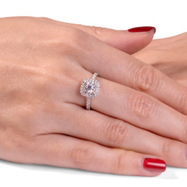 Diamantový prsteň z bieleho zlata - Thalassa