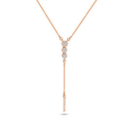 Diamantový náhrdelník z ružového zlata - Lily