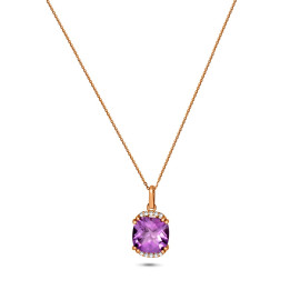 Diamantový náhrdelník z ružového zlata - Liliana