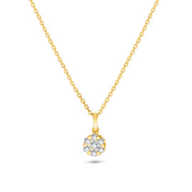Diamantový náhrdelník zo žltého zlata - Paisley