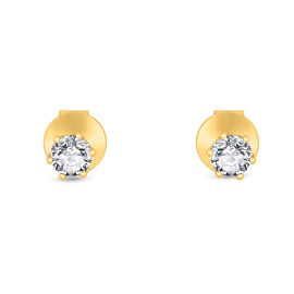 Diamantové náušnice zo 14 karátového žltého zlata - Josephine