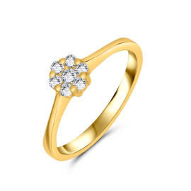 Zásnubný prsteň s diamantom zo žltého zlata - Aaliyah