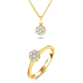 Diamantový set šperkov zo žltého zlata - Isabella