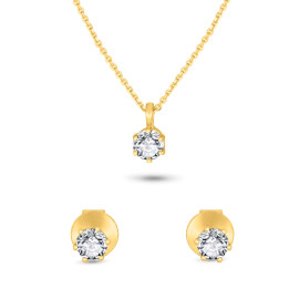 Diamantový set šperkov zo žltého zlata - Sophia
