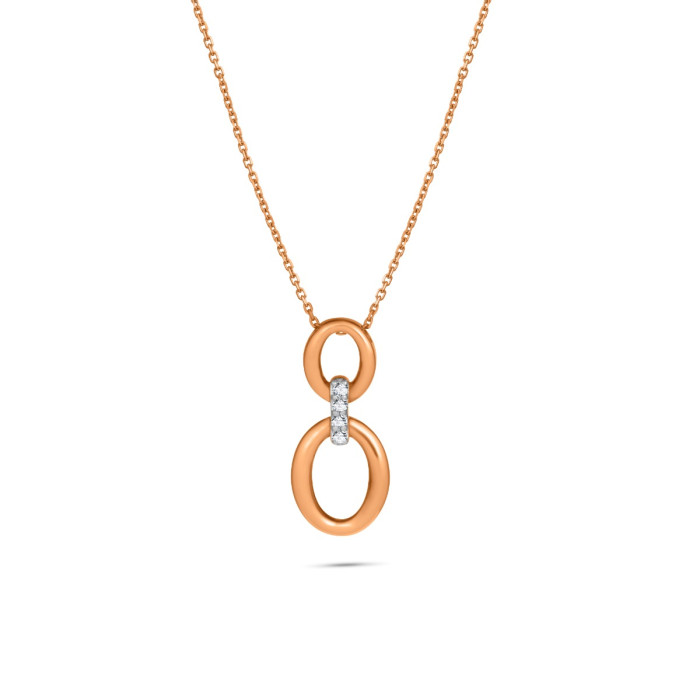 Diamantový náhrdelník z ružového zlata - Karyne