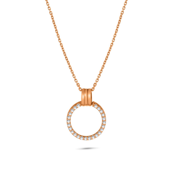 Diamantový náhrdelník z ružového zlata - Laetitia 