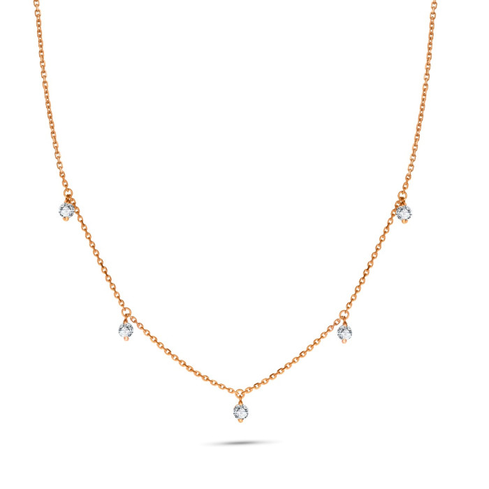 Diamantový náhrdelník z ružového zlata - Madelaine