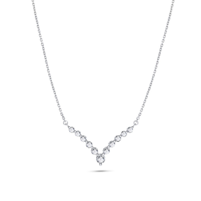 Diamantový náhrdelník z bieleho zlata - Francine