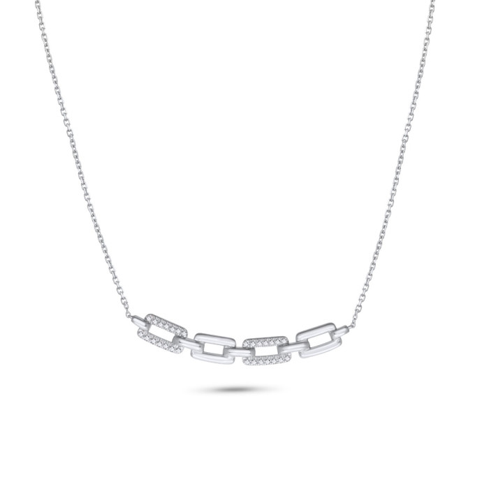Diamantový náhrdelník z bieleho zlata - Gisèle 