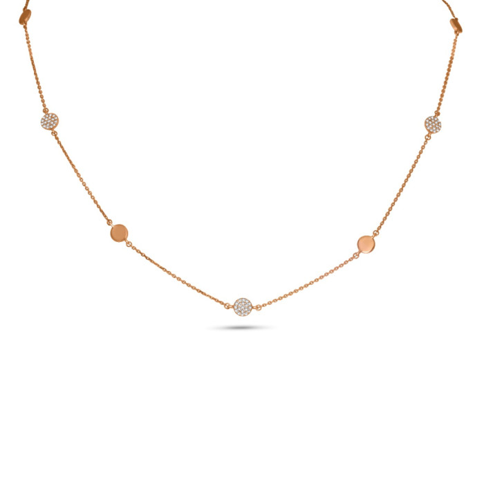 Diamantový náhrdelník z ružového zlata - Louise 